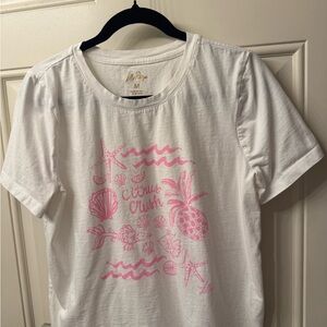 Lilly Pulitzer Tee with Pink Tropical Print